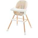 Childrens Wooden Dining Chairs are Suitable for Use of Boys 0-5 Years Old and Girls, Which Can Adjust Different Heights (Color : Beige)
