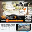 IIWEY 4K Dash Cam 3 Channel, Triple STARVIS 2 Sensors (IMX678 Front, IMX675 Cabin & Rear), 4K+2K+1080P HDR, Night Vision 3.0, PlateTag AI for Plate Clarity, 5GHz WiFi, GPS, Parking Mode, 128GB Card In
