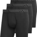 adidas Men's Microfiber Boxer Briefs Underwear Multipack  Athletic, Moisture Wicking, Stretch Fit & Tagless (4X-Large, Black/Onix Grey/Black/M)