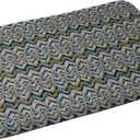 Society6 Pattern State Pyramid Line North Bath Mat, 17" x 24", Green