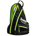 Franklin Sports Pickleball Bags - Pickleball Sling Bag Backpack for Gear + Equipment - Pickleball Bag for Men + Women - Holds Paddles, Pickleballs + Accessories - Black/Optic