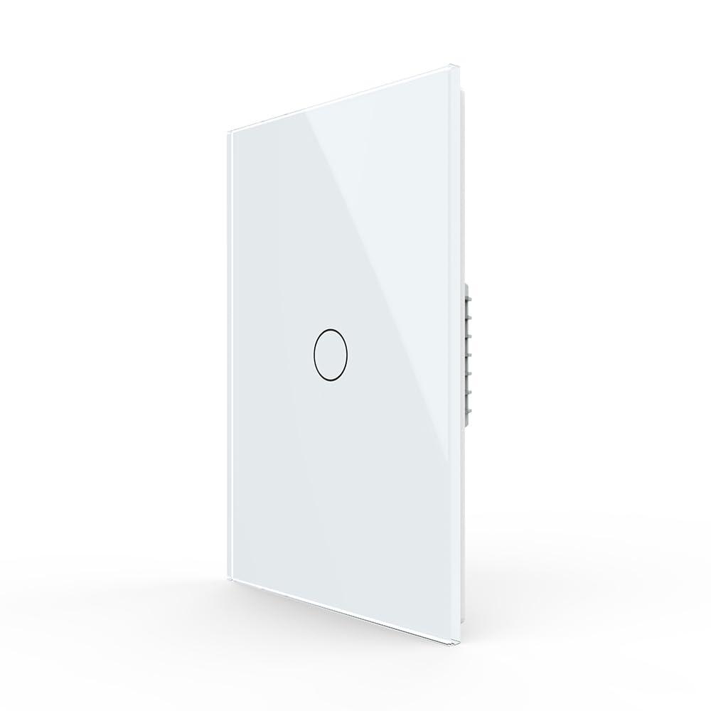 LIVOLO 1 Circle 1 Way Modern Electrical Light Switch Single Pole Wall Switch Touch Light Switch with Led Indicator,No Neutral Wire,White