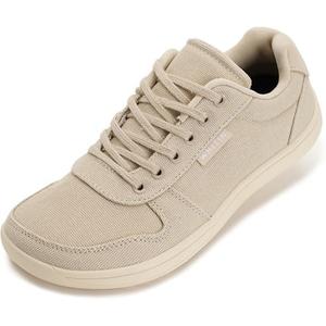 WHITIN Wide Toe Box Barefoot Sneakers for Women | Lightweight Canvas Minimalist Shoes