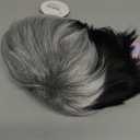 SEVENCOLORS Mens Wigs Short Grey Mixed Silver Wig Layered Natural Short Hair Wigs for Men Cosplay Halloween Party Synthetic Fashion Wig