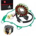 Stator & Starter Relay Cover Gasket Kit Compatible with Yamaha Raptor 660 660R 2001 2002 2003 2004 2005 5LP-81410-02-00