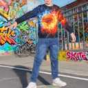 RAISEVERN Boys Girls 3D T-Shirt Graphic Print Tees Long Sleeve Shirts Size 6-14