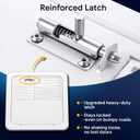 Dreyoo RV Water Heater Replacement Access Door, Compatible with Suburban 4 & 6 Gallon Water Heaters, Direct Fit Flush Mount RV Heater Cover, Polar White, Includes 4 Long Mounting Screws (6255APW)