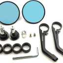 HONGK- CNC BLACK 3" BAR END MIRRORS 1" HANDLEBAR Compatible with H-D TRIUMPH VICTORY MOTORCYCLE [B06VW718B2]
