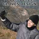 Tarpop Men's Beanie Hat Winter 5 Pieces Skull Knit Cap Neck Warmer Scarf Touchscreen Gloves Set Socks for Men (Black)