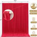 10x10ft Red Backdrop Curtain Panels for Parties - Wrinkle Free Polyester Photo Curtain Backdrop Wedding Back Drop Fabric Drapes for Party Decorations Background for Photography