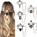 inSowni 5 Pieces Unique Vintage Bronze Metal Celtic Hairpins Retro Hair Sticks Minimalist Hair Forks Accessories for Women Girls