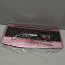 Wireless Keyboard with 7 Colored Backlits Wrist Rest, Phone Holder, Rechargeable Ergonomic Computer Keyboard with Silent Key, Full Size Lighted Keyboard for Windows, Mac, PC, Laptop (Rose gold)