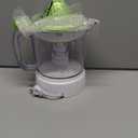Proctor Silex Electric Citrus Juicer Machine, Large 34 oz. Pitcher, Pressure Activated, 2 Reamers for Big and Small Fruit, Pulp Control, for Orange, Lemon, Grapefruit Juice, White & Green (66340)