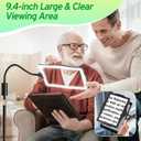Hands-Free Floor Magnifying Glass with Light and Stand 48-LEDs Lighted Magnifying Lamp with 360 Flexible Gooseneck for Reading Close Work Repair Crafts