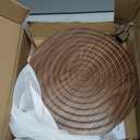 Asgolion Round Small Side Table, Adjustable-Height Drink Table, Pedestal Martini Stand, Weighted Base Cocktail Table Accent Nightstand for Living Room, Bedroom, Bathroom, Office, Walnut (11.8"D x 11.8"W x 30"H)