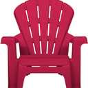 Little Tikes Kids Garden Chair 4 Pack in Red, Outdoor Toddler Activity Adirondack Chairs for Picnic, Garden, Patio, Backyard & Beach, Outdoor Chair Set