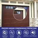 Garage Door Seal Top and Sides, Garage Door Weather Stripping, Universal Weatherproofing Seal Strips Soft and Hard Composite Design with Adhesive Backing and Screws, Brown, 34.4FT