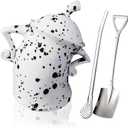 Ceramic Canister with Attitude 28oz, Spice Jars with Airtight Seal Lid for Food Storage, White Decorative Kitchen Container for Coffee Beans, Tea, Sugar, Salts, Spice and More (800ml)