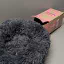 rabbitgoo Cat Beds for Indoor Cats, 20 inches Cat Bed Machine Washable, Fluffy Round Pet Bed Non-Slip, Calming Soft Plush Donut Cuddler Cushion Self Warming for Small Dogs Kittens, Dark Grey, Medium (20"L x 20"W x 4.7"Th)