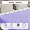 Electric Heated Blanket 72"x84" Full Size for Safe All Night Rest, Dual-Sided Microplush Sherpa for Bedroom Couch Use, 4 Heat Settings & 10 Hours Auto Off Energy Saving, Machine Washable-Pale Purple