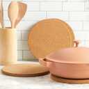 Juvale Trivets for Hot Dishes - 4-Pack, 9 in x 0.5 in, Brown - Heat Resistant Countertop Cork Pads & Corkboard Circles for Pot & Pan Protection