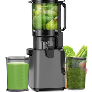 Juicer Machines with 5.8" Large Feed Chute, Cold Press Juicer for Whole Vegetables and Fruits, 400W Professional Slow Masticating - Easy Clean, Quiet, High Yield (Titanium Gray)