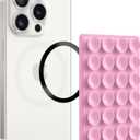 amBand Magnetic Suction Phone Mount for MagSafe Case, Silicone Cup Sticky Grip Holder for iPhone, Removable Hands-Free Selfie/Video for TikTok Influencers, Women Gift, Dusty Violet