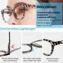 OCCI CHIARI Stylish Reading Glasses for Women Small Frame Readers (Grey)