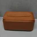 Cosmetic Bag, Large Capacity Travel Makeup Bag, PU Waterproof Storage Cosmetic Bag, Women Portable Travel Makeup Bag with Handle and Divider Flat Lay Makeup Organizer Bag (Brown)