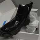 DREAM PAIRS Girls Chelsea Boots Side Zipper Lug Sole Ankle Booties Toddler/Little Kid/Big Kid (All Black) 5