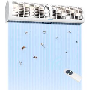 36" Home Wall-Mounted Air Curtain, Blocks Insects & Bugs from Entering, Dual-Speed Strong Air Curtain with Auto Door Magnetic Switch