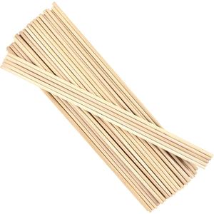 Wooden Dowel Rods 1/2 x 24 Inch Round Unfinished Hardwood Craft Sticks for DIY Lollipops Cake Support, 50 Pieces