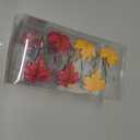 Maple Leaf Shower Curtain Hooks, 12Pcs Thanksgiving Decorative Autumn Fall Leaves Shower Curtain Rings Rustproof for Bathroom Bedroom Room Decor