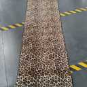 Ottomanson Hallway Runner Rug 2'7" x 10' Soft Non-Slip Indoor Rug, Leopard Print Brown