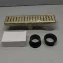 WEBANG 12 Inch Linear Shower Drain Rectangular Floor Drain with Accessories Capsule Pattern Cover Grate Removable SUS304 Stainless Steel CUPC Certified Brushed Gold