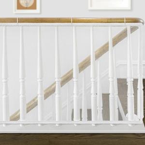 Indoor Outdoor Baby Safety Stair Railing Net 10ft x 2.6ft Baby Proofing Stair Balcony Banister Rail Guard Child Safety Stair Protection Safe Rail, White