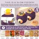 Unbreakable Dog Toy for Power Chewers, Large Dog Interactive Feeder with Food Cups & Treat Food Slow Feeder - Anxiety Relief with Pupscile for Large Breeds (Purple)