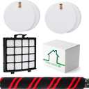 Filter Kit & Soft Roller for Shark UV2500 Upright Vacuum, Vertex w DuoClean PowerFins, HairPro, Powered Lift-Away, Self-Cleaning Brushroll & Odor Neutralizer Technology XFFKAZ2000 XHFAZ2000 1539FC3000