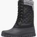 CAMEL CROWN Snow Boots for Women - Waterproof Booties with Warm Fur Lined Lace-up Shoes for Winter Outdoor