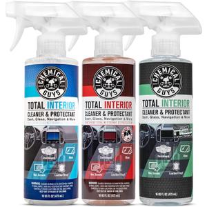 Chemical Guys Total Interior Sprayable Cleaner and Protectant Multi-Scent 3 Pack (Fresh, Black Cherry & New Car), Safe for Cars, Trucks, SUVs, Jeeps, Motorcycles, RVs & More, (3) 16 fl oz Bottles