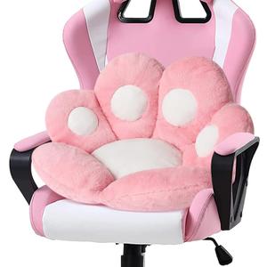 Ditucu Cat Paw Cushion Kawaii Chair Cushions 31.4 x 27.5 inch Cute Stuff Seat Pad Comfy Lazy Sofa Office Floor Pillow for Gaming Chairs Room Decor Pink (Large)
