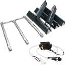 Utheer Grill Replacement Parts for Weber Spirit and Spirit II 300 Series, 15.3" Flavorizer Bars, 18" Grill Burner and Ignitor Kit for Weber Spirit E310, E320, S310 with Front Control, 7636, 69787
