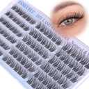Lash Clusters Natural CC-Curly Cluster Lashes zanlufly Clear Band Eyelash Clusters Wispy Eyelash Extension 10 12 14MM Individual Lashes DIY Lash Extension
