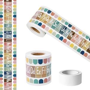 Bulletin Board Borders Colorful Clouds Classroom Border Decorations Rolled for Back to School Chalkboard Wall,School Classroom Posters,Home DIY, Office Decor, 4 Pack