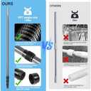DOBEN Carbon Fiber Pool Pole, Professional Ultralight Pool Poles 4.6 to 15 FT, Telescoping Lightweight Pool Cleaning Pole, Heavy Duty Pool Pole for Skimmer Net, Brush, Vacuum Head 15FT