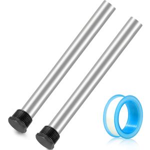 RV-5 2PCS RV Water Heater Anode Rod, 9.25"L x 3/4" NPT Magnesium Anode Rod for RV Water Heater with Wrap Teflon Tape