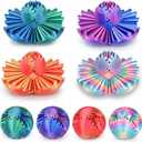 4Pcs Gear Ball 3D Printed Cube Fidget Toy,Gear Sphere Fidget Toys,Sensory Toys for Stress and Anxiety Relief, Desk Toy Fidget Spinners,Stocking Stuffers for Adults & Kids Gift (Multicolor Set-4pcs) (2.3 Inch)