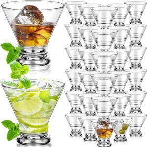 36 Pcs Martini Glasses Bulk 8oz Plastic Stemless Reusable Cocktail Glasses Clear Shot Glass Supplies for Home Bar Restaurant Wedding Birthday Housewarming Espresso Martini Party 36 Pcs Martini Glasses Bulk 8oz Plastic Stemless Reusable Cocktail Glasses Clear Shot Glass Supplies for Home Bar Restaurant Wedding Birthday Housewarming Espresso Martini Party