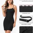 MANGOPOP Women's Lace Mini Dress Sexy Backless Cami Bodycon Dresses Adjustable Spaghetti Strap Summer Going Out Trendy 2025 (Black)