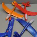 3 Pack Airplane Launcher Toy, 12.6" Foam Glider Led Plane, 2 Flight Mode Catapult Plane for Kids Outdoor Sport Flying Toys Gifts for 3-12 Year Old Boys Girls (Red&orange&blue)